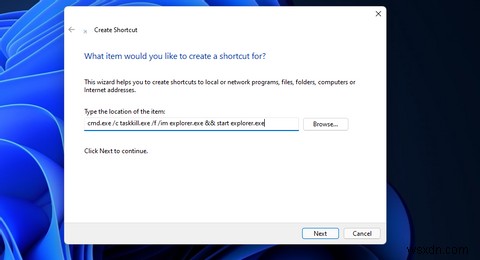 विंडोज 11 में फाइल एक्सप्लोरर को फिर से शुरू करने के लिए डेस्कटॉप और संदर्भ मेनू शॉर्टकट कैसे सेट करें? 
