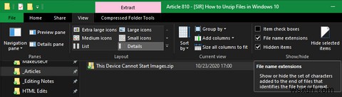 विंडोज 10 में फाइलों को अनजिप कैसे करें 