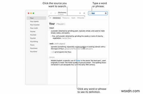 शब्दों को त्वरित रूप से देखने के लिए अपने मैक के शब्दकोश का उपयोग कैसे करें 