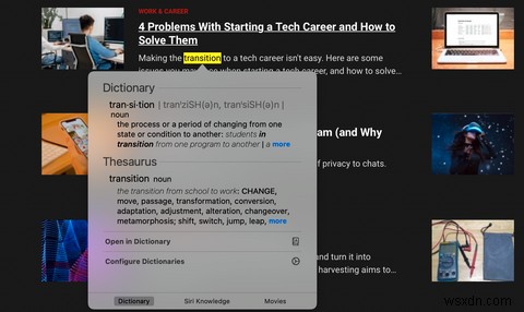 शब्दों को त्वरित रूप से देखने के लिए अपने मैक के शब्दकोश का उपयोग कैसे करें 