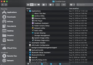 MacOS में हिडन कोरसर्विसेज फोल्डर का टूटना 