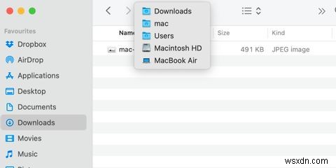MacOS में फ़ाइल पथ कैसे देखें 