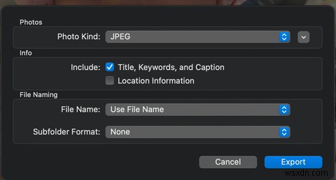 मैक पर एक अलग फ़ाइल प्रारूप के रूप में तस्वीरें कैसे निर्यात करें 