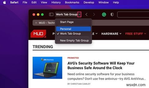 अपने मैक पर सफारी टैब समूह का उपयोग कैसे करें 