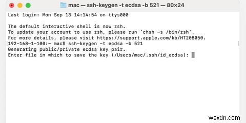 मैक पर एसएसएच कुंजी उत्पन्न करने के लिए एसएसएच-कीजेन का उपयोग कैसे करें 