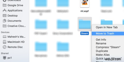 मैक पर स्टीम को कैसे अनइंस्टॉल करें 