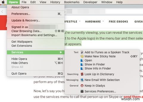 MacOS सेवा मेनू में उपयोगी विकल्प कैसे जोड़ें 