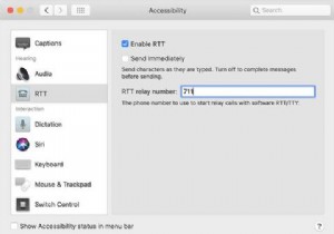 Mac और iPhone पर रीयल टाइम टेक्स्ट (RTT) कॉल का उपयोग कैसे करें 