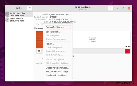 बेहतर HDD/SSD प्रबंधन के लिए Ubuntu डिस्क उपयोगिता का उपयोग कैसे करें 