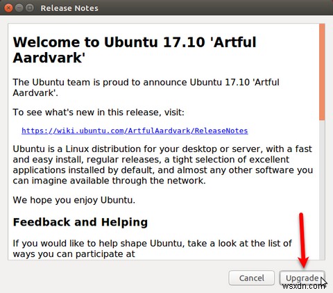 पिछली रिलीज़ से Ubuntu 17.10 में अपग्रेड कैसे करें 