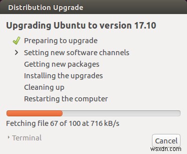 पिछली रिलीज़ से Ubuntu 17.10 में अपग्रेड कैसे करें 