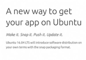 कैसे Ubuntu 16.04s नया पैकेज प्रारूप सॉफ्टवेयर को एक स्नैप स्थापित करता है? 