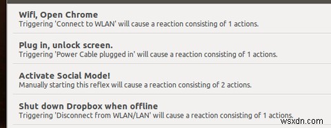 कटलफिश:उबंटू को स्वचालित करने के लिए क्रियाओं और प्रतिक्रियाओं को सेट करें 