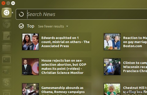 उबंटू डैशबोर्ड पर समाचार, टोरेंट, स्पॉटिफाई और अधिक खोजें [लिनक्स] 