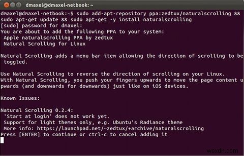 उबंटू [लिनक्स] में मैक ओएस एक्स प्राकृतिक स्क्रॉलिंग कैसे प्राप्त करें 