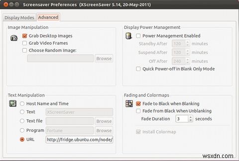 Ubuntu 11.10 . पर स्क्रीनसेवर कैसे बदलें 