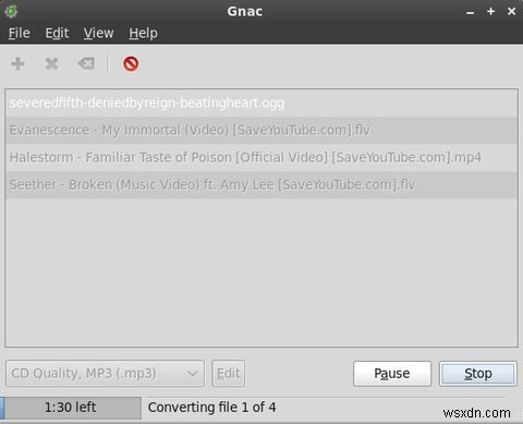 Gnac [लिनक्स] के साथ वीडियो फ़ाइलों से ऑडियो कैसे बदलें और निकालें 