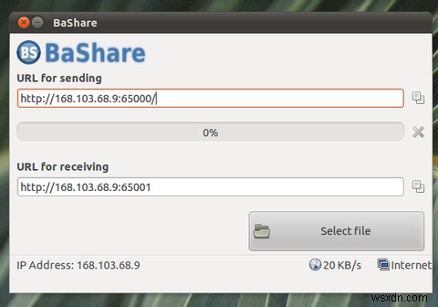 BaShare आपके मित्रों के लिए फ़ाइल स्थानांतरण को सरल बनाता है [लिनक्स] 