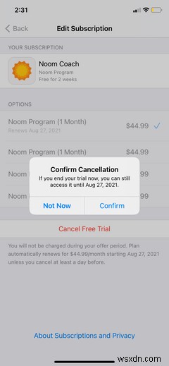 Noom सब्सक्रिप्शन कैसे रद्द करें