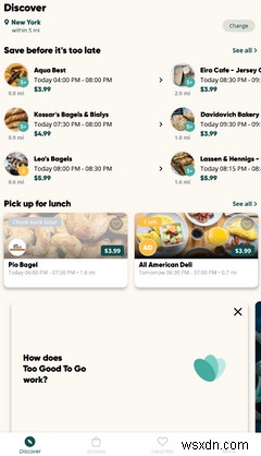 टू गुड टू गो ऐप आपको कम में खाना कैसे खरीदने देता है? 
