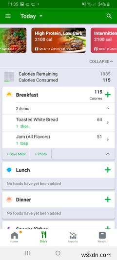 Android और iPhone के लिए MyFitnessPal के 6 सर्वश्रेष्ठ विकल्प 