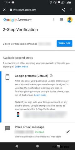 Android पर अपने Google खाते पर 2-चरणीय सत्यापन कैसे बंद करें