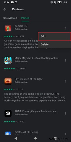 Google Play Store पर समीक्षाएं कैसे लिखें और संपादित करें