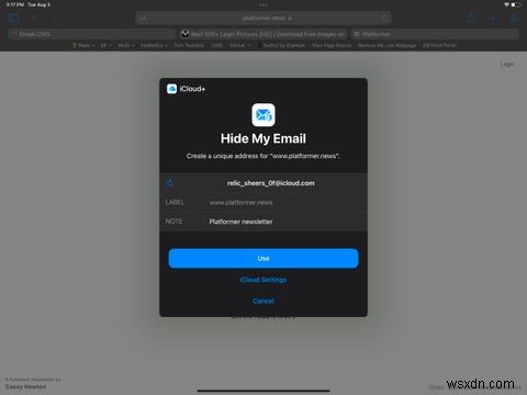 आईक्लाउड+ में हाइड माई ईमेल और एप्पल के साथ साइन इन के बीच अंतर