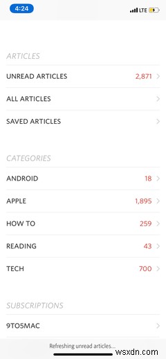 IPhone के लिए 5 सर्वश्रेष्ठ RSS रीडर ऐप्स 