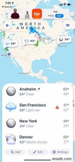 iPhone के लिए 7 सर्वश्रेष्ठ मौसम ऐप्स
