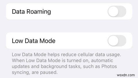 IPhone पर लो डेटा मोड को कैसे बंद करें 
