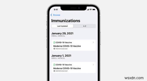 अपने iPhone पर अपने COVID टीकाकरण रिकॉर्ड और परीक्षण के परिणाम कैसे स्टोर करें