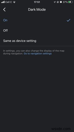 iPhone पर Google मानचित्र के लिए डार्क मोड कैसे सक्षम करें