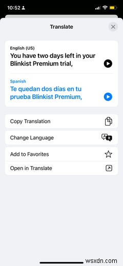 iPhone पर फ़ोटो, कैमरा और ऐप्स में टेक्स्ट का तुरंत अनुवाद कैसे करें