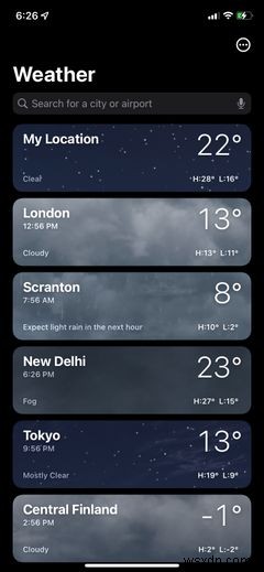 iPhones Weather App में स्थान कैसे जोड़ें, पुनर्व्यवस्थित करें और हटाएं? 