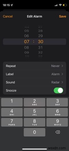 iOS 15 में अलार्म घड़ी में कीपैड एंट्री कैसे वापस लाएं