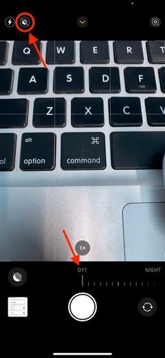अपने iPhone कैमरे के लिए नाइट मोड को बंद कैसे रखें