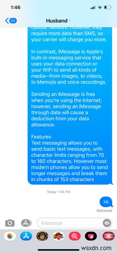 iMessage और SMS में क्या अंतर है?