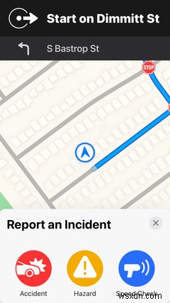 Apple Maps में दुर्घटनाओं, खतरों और स्पीड चेक की रिपोर्ट कैसे करें