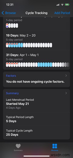अपने iPhones स्वास्थ्य ऐप के साथ अपने मासिक धर्म चक्र को कैसे ट्रैक करें