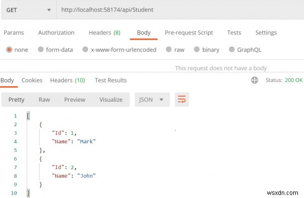 सी # का उपयोग कर अन्य अनुप्रयोगों से Asp.Net WebAPI एंडपॉइंट्स का उपभोग कैसे करें? 