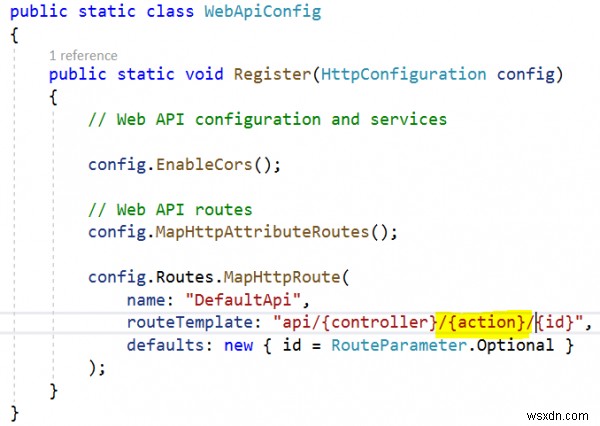 हम C# ASP.NET WebAPI में क्रिया विधि के लिए उपनाम नाम कैसे निर्दिष्ट कर सकते हैं? 