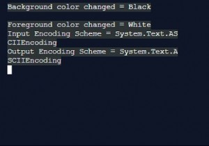 सी # कंसोल की आउटपुट एन्कोडिंग योजना को कैसे बदलें? 