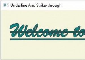 JavaFX में टेक्स्ट को स्ट्राइक और अंडरलाइन कैसे करें? 