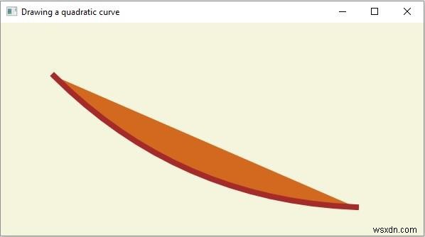 JavaFX का उपयोग करके QuadCurve कैसे बनाएं? 