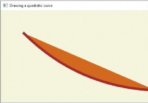 JavaFX का उपयोग करके QuadCurve कैसे बनाएं? 
