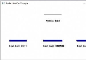 JavaFX में 2D आकृतियों के स्ट्रोक लाइन कैप गुण की व्याख्या करें 