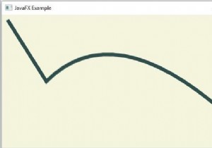 JavaFX में पथ तत्व द्विघात वक्र कैसे बनाएं? 