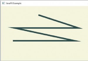 JavaFX में पाथ एलिमेंट हॉरिजॉन्टल लाइन कैसे बनाएं? 