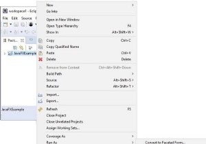 जावाएफएक्स ग्रहण के साथ। 